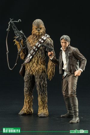 STAR WARS THE FORCE AWAKENS HAN SOLO & CHEWBACCA TWO PACK ARTFX+